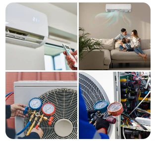 Equipo real de climatización y revisión de aire acondicionado FRIMALAK